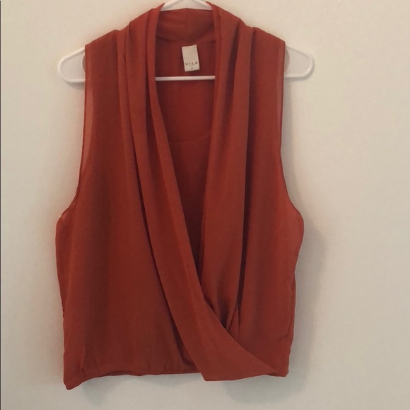 ❤️Silky orange top(3 for$15) - Picture 1 of 3